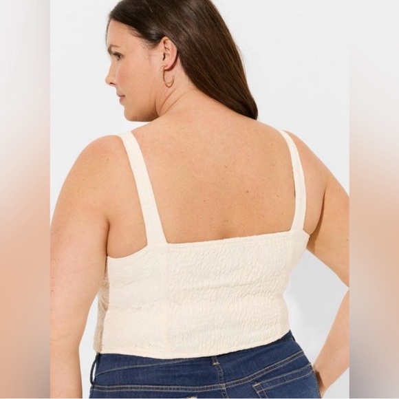 Torrid Cream Lace Corset Crop Top. NWT - Picture 2 of 6